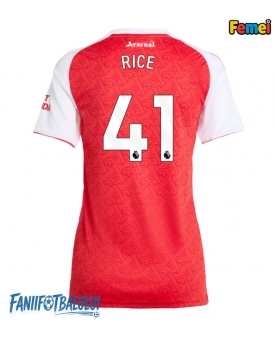 Arsenal Declan Rice #41 Tricou Fotbal Replică 2025-26 Femei Acasa